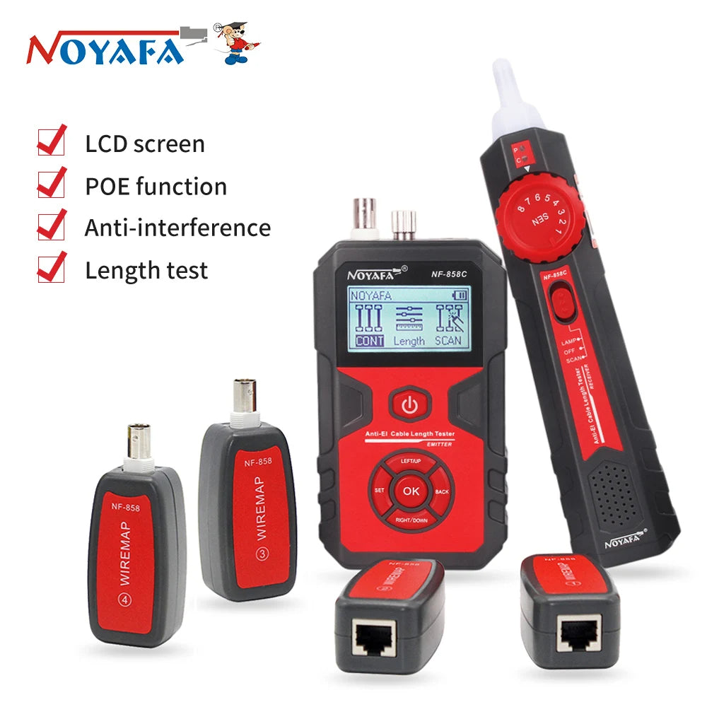 Network Cable Tester Portable Cable Finder Measuring Cable Length and Breakpoints