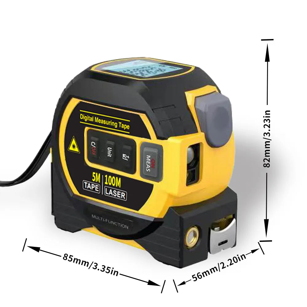 1pc Laser Tape Measure 3 In 1 Digital Tape Measure with High Precision