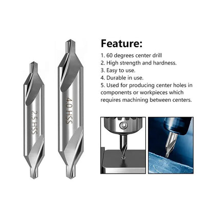 HSS Combined Center Drills 60 Degree Countersinks Angle Bit  Drill Bits