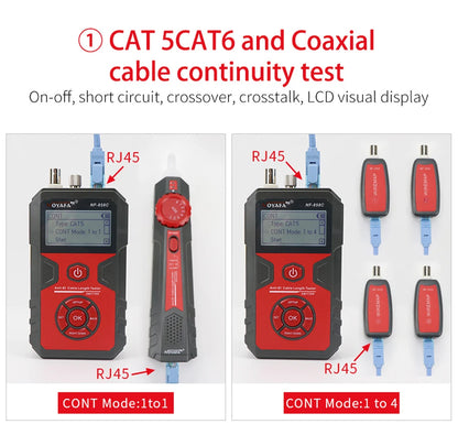 Network Cable Tester Portable Cable Finder Measuring Cable Length and Breakpoints