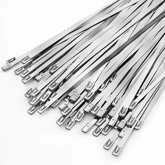 Stainless Steel Cable Ties Reusable Self-sealing Fastening Ring Cable