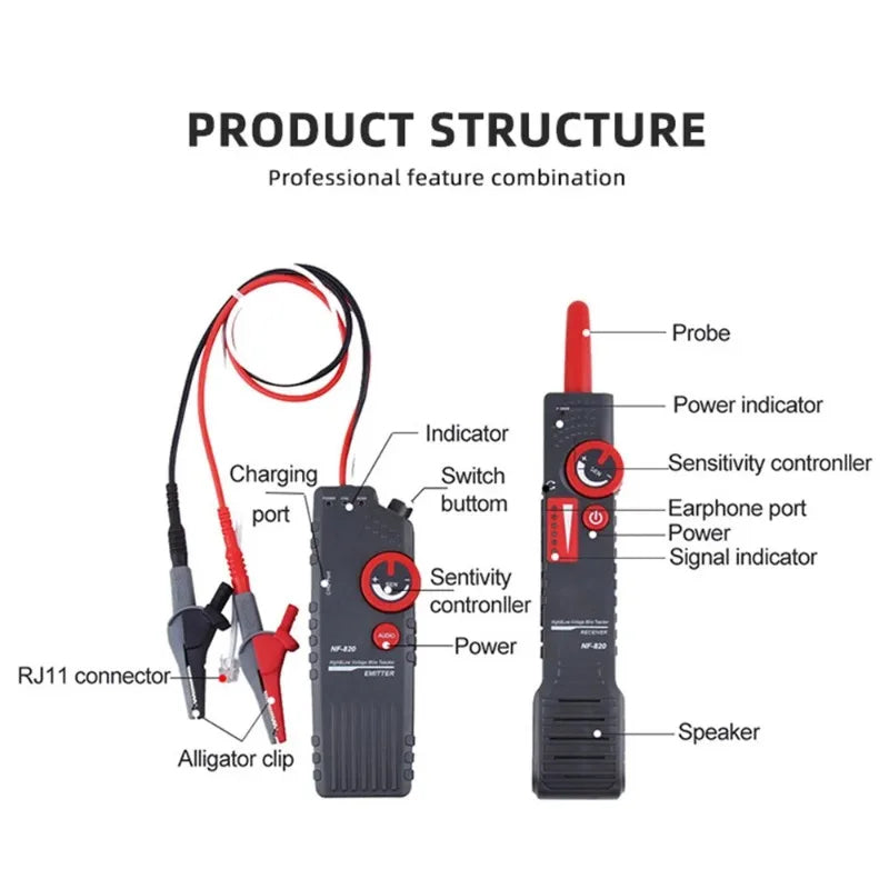 Network Cable tester High Low Voltage Cable Underground Cable Finder