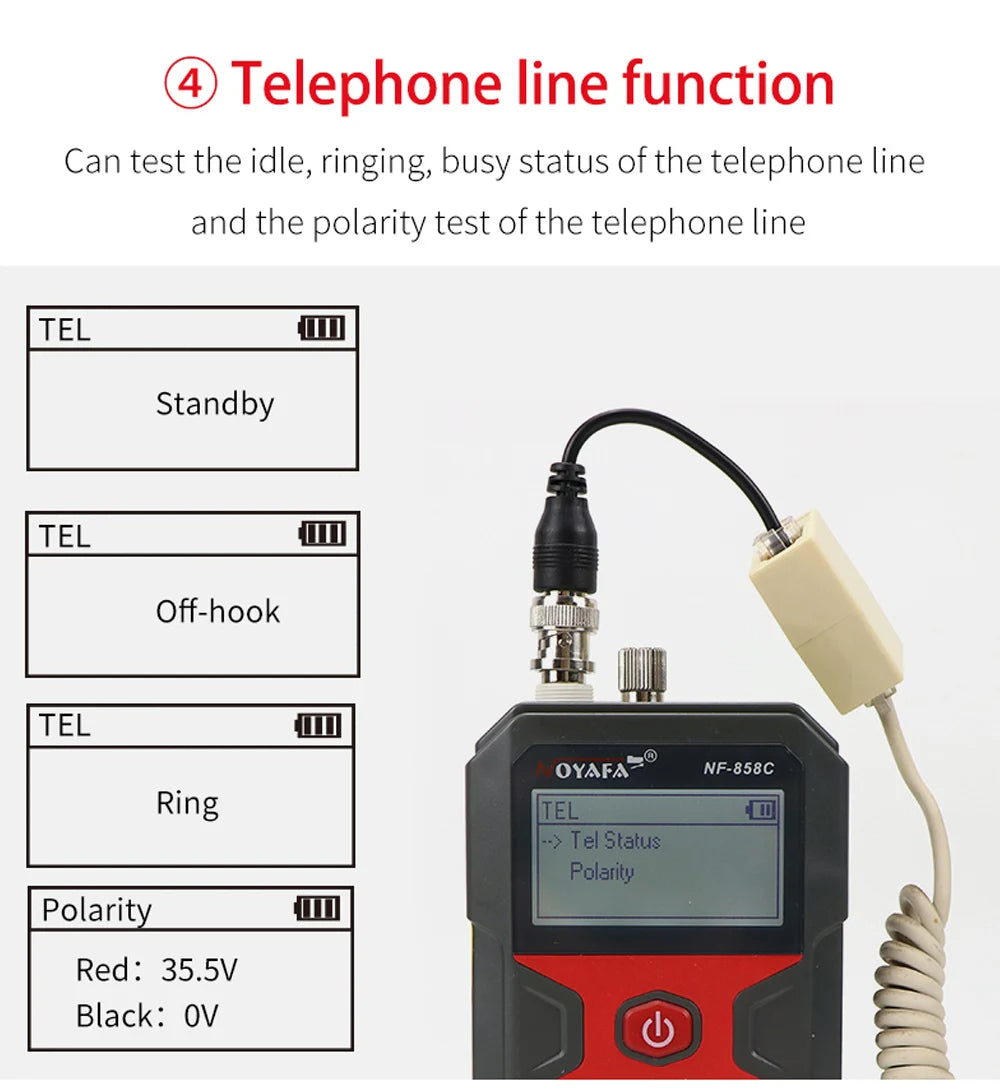 Network Cable Tester Portable Cable Finder Measuring Cable Length and Breakpoints