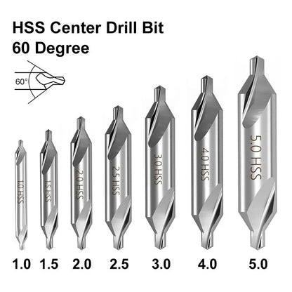 HSS Combined Center Drills 60 Degree Countersinks Angle Bit  Drill Bits